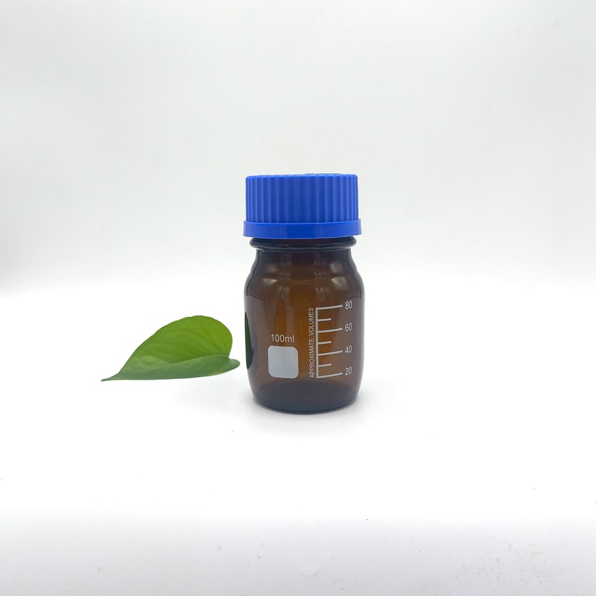 Botella de reactivo de vidrio marrón de 100 ml