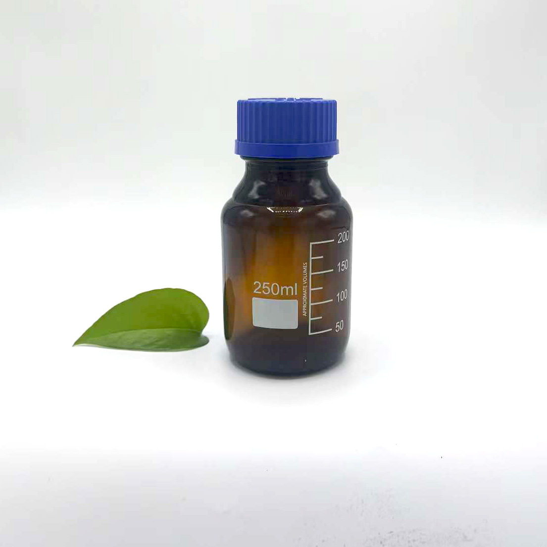 Botella de reactivo de vidrio ámbar de 250 ml